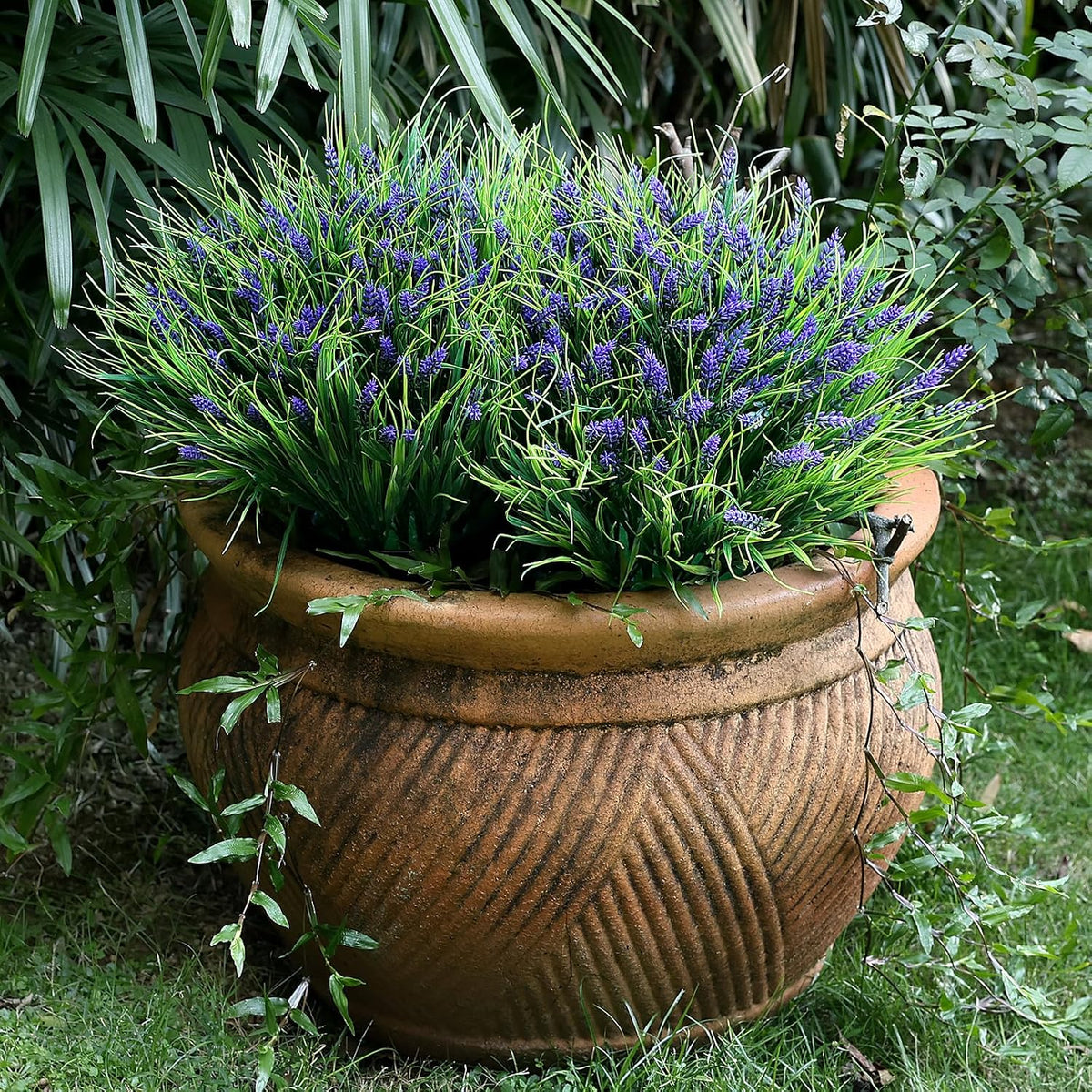 2 Sets Potted Artificial Plants for Outdoor, Pre-Made