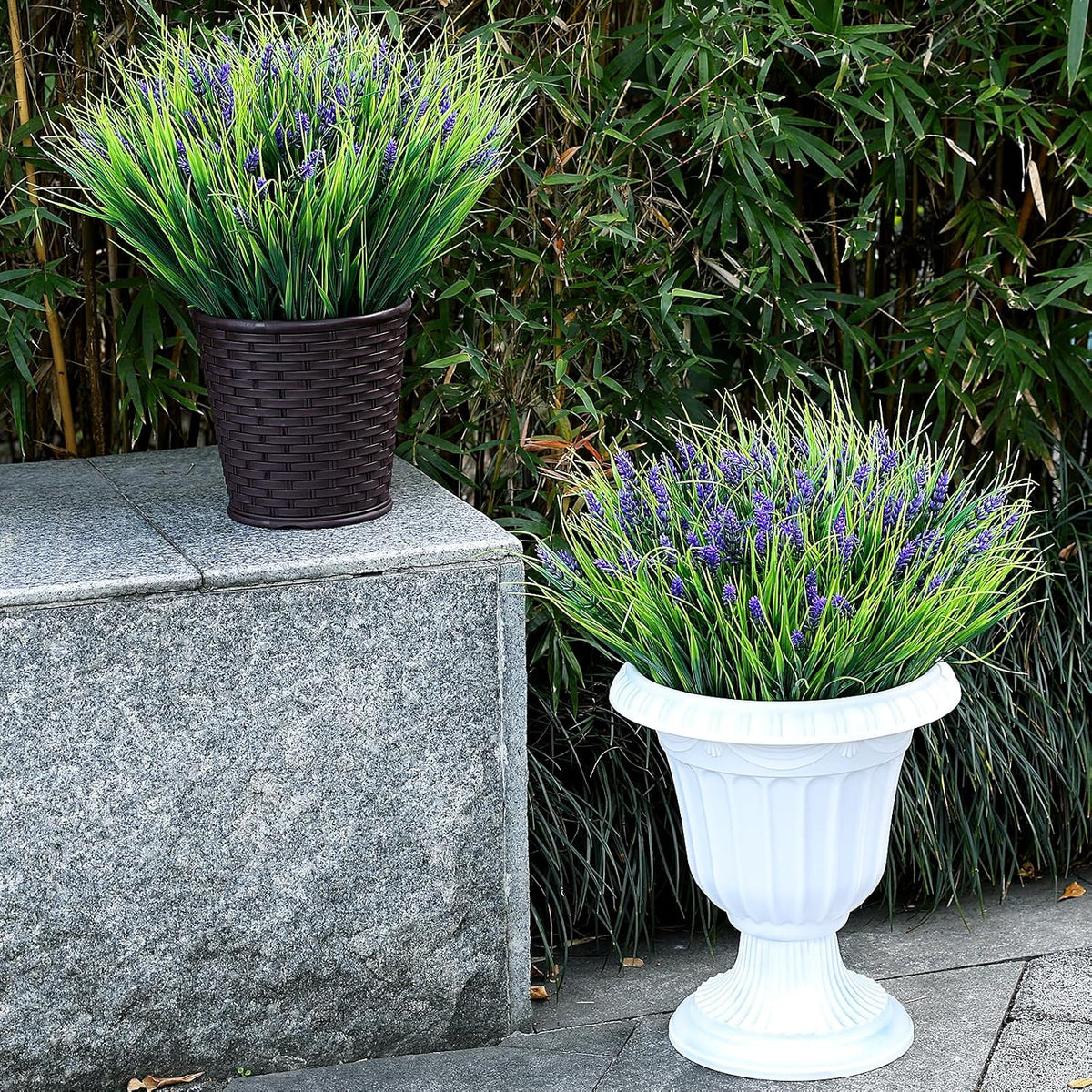 2 Sets Potted Artificial Plants for Outdoor, Pre-Made