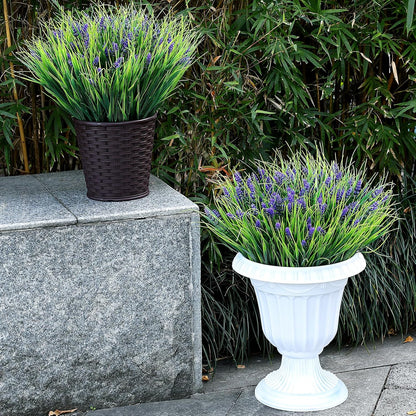 2 Sets Potted Artificial Plants for Outdoor, Pre-Made