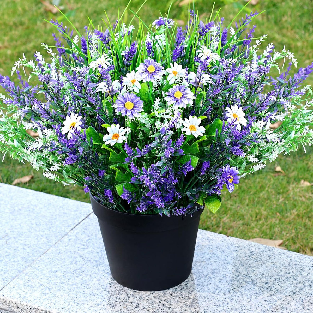 2 Sets Potted Artificial Plants for Outdoor, Pre-Made