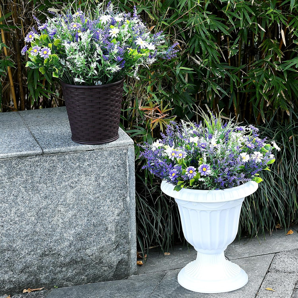 2 Sets Potted Artificial Plants for Outdoor, Pre-Made