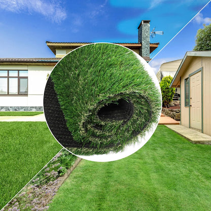 Artificial Grass Thick Turf 4 ft x 6 ft,1.38" Artificial Synthetic Fake Grass Rug, Indoor/Outdoor Realistic Turf Grass Lawn Mat for Dogs Pets, Patio, Landscape, Garden, Custom Size