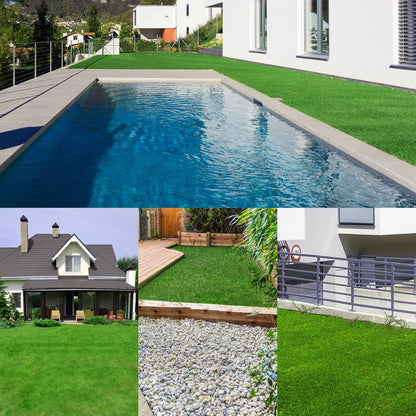 Artificial Grass Thick Turf 4 ft x 6 ft,1.38" Artificial Synthetic Fake Grass Rug, Indoor/Outdoor Realistic Turf Grass Lawn Mat for Dogs Pets, Patio, Landscape, Garden, Custom Size