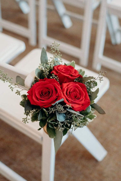 12 pcs Artificial Red Roses Flowers Long Stem Fake Silk Rose for Home Wendding Decorations(Red)
