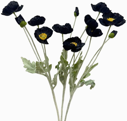 3 Bundles of 22 inches Tall Red Poppy Flowers Artificial,Ranunculus Artificial Flowers,Faux Flower Stems for Wedding,Party, Outdoor Indoor Decor Flower Arrangements for Table