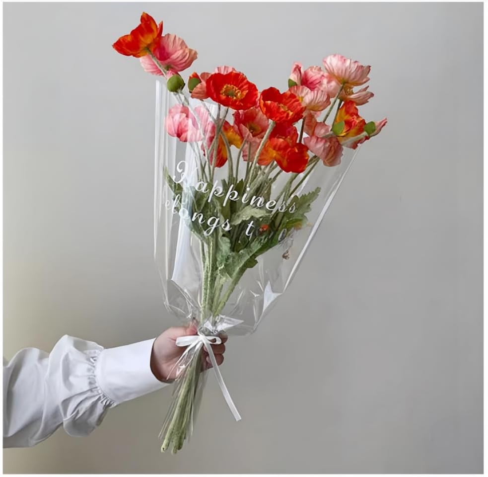 3 Bundles of 22 inches Tall Red Poppy Flowers Artificial,Ranunculus Artificial Flowers,Faux Flower Stems for Wedding,Party, Outdoor Indoor Decor Flower Arrangements for Table
