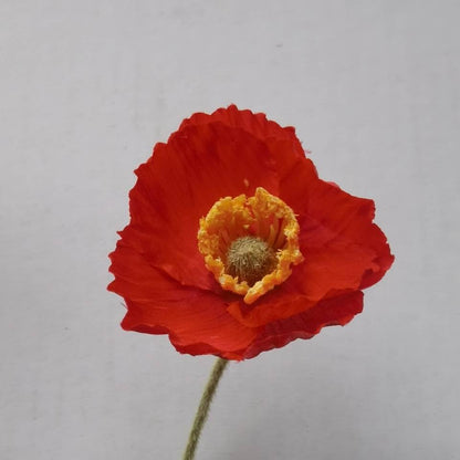 3 Bundles of 22 inches Tall Red Poppy Flowers Artificial,Ranunculus Artificial Flowers,Faux Flower Stems for Wedding,Party, Outdoor Indoor Decor Flower Arrangements for Table