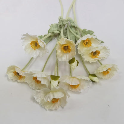 3 Bundles of 22 inches Tall Red Poppy Flowers Artificial,Ranunculus Artificial Flowers,Faux Flower Stems for Wedding,Party, Outdoor Indoor Decor Flower Arrangements for Table