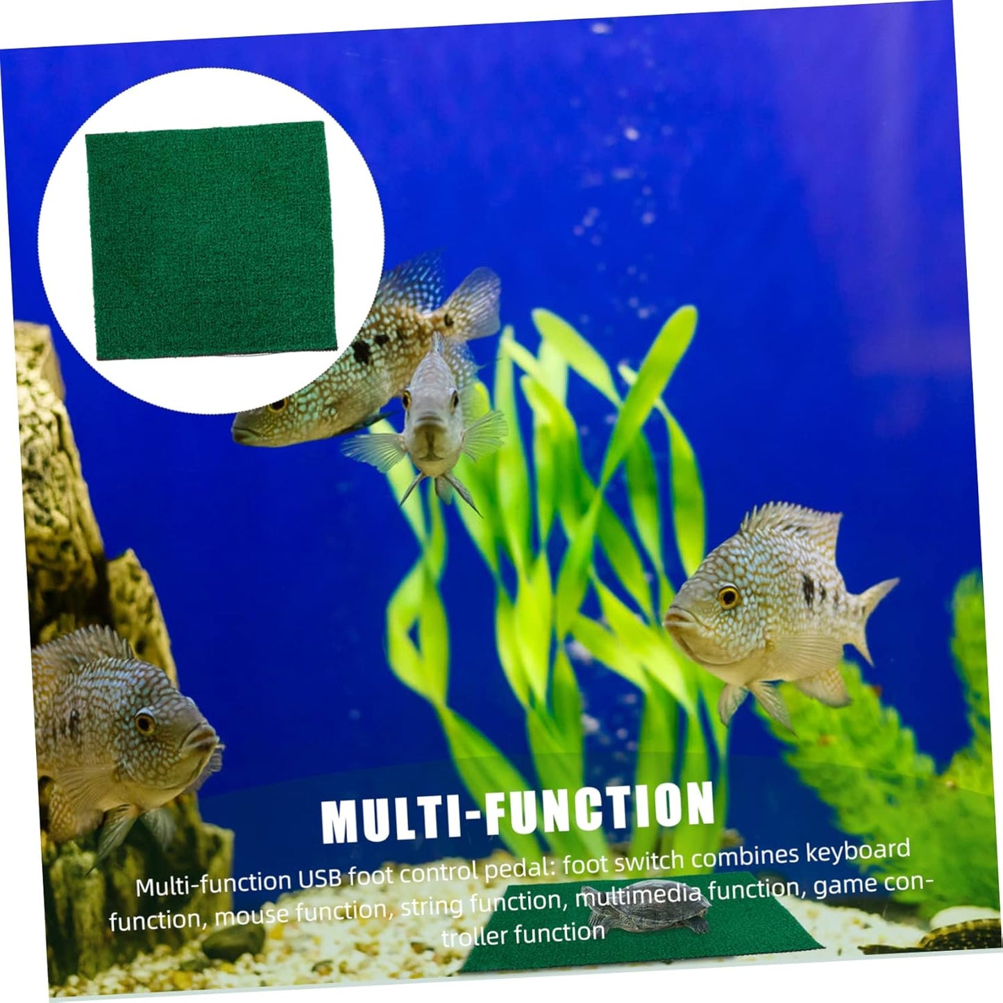Imitation Turf Grass Mat for Fish Tank Decoration Artificial Turf for Aquatic Environments Basking Platform for Turtles and Gardening Props