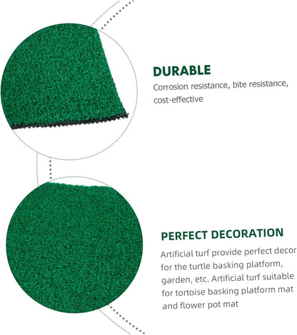 Imitation Turf Grass Mat for Fish Tank Decoration Artificial Turf for Aquatic Environments Basking Platform for Turtles and Gardening Props