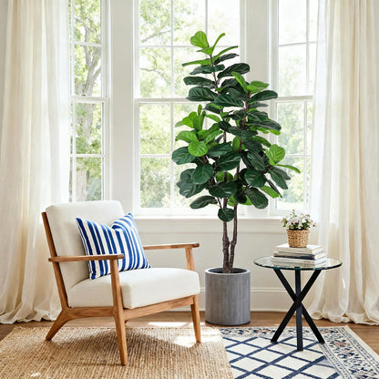 8FT Faux Fiddle Leaf Fig Tree Artificial Plants Indoor Ficus Lyrata Trees