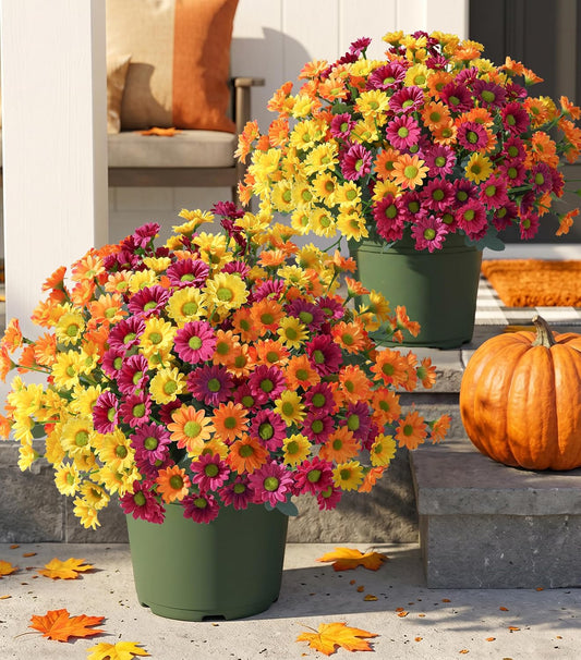 Artificial Sunflowers for Outdoors, 10 Bunches Fake Sunflowers Artificial Flowers for Outdoors Decor, UV Resistant Realistic Faux Silk Flowers Bouquet for Outside Planter Porch Patio Garden Home Decor