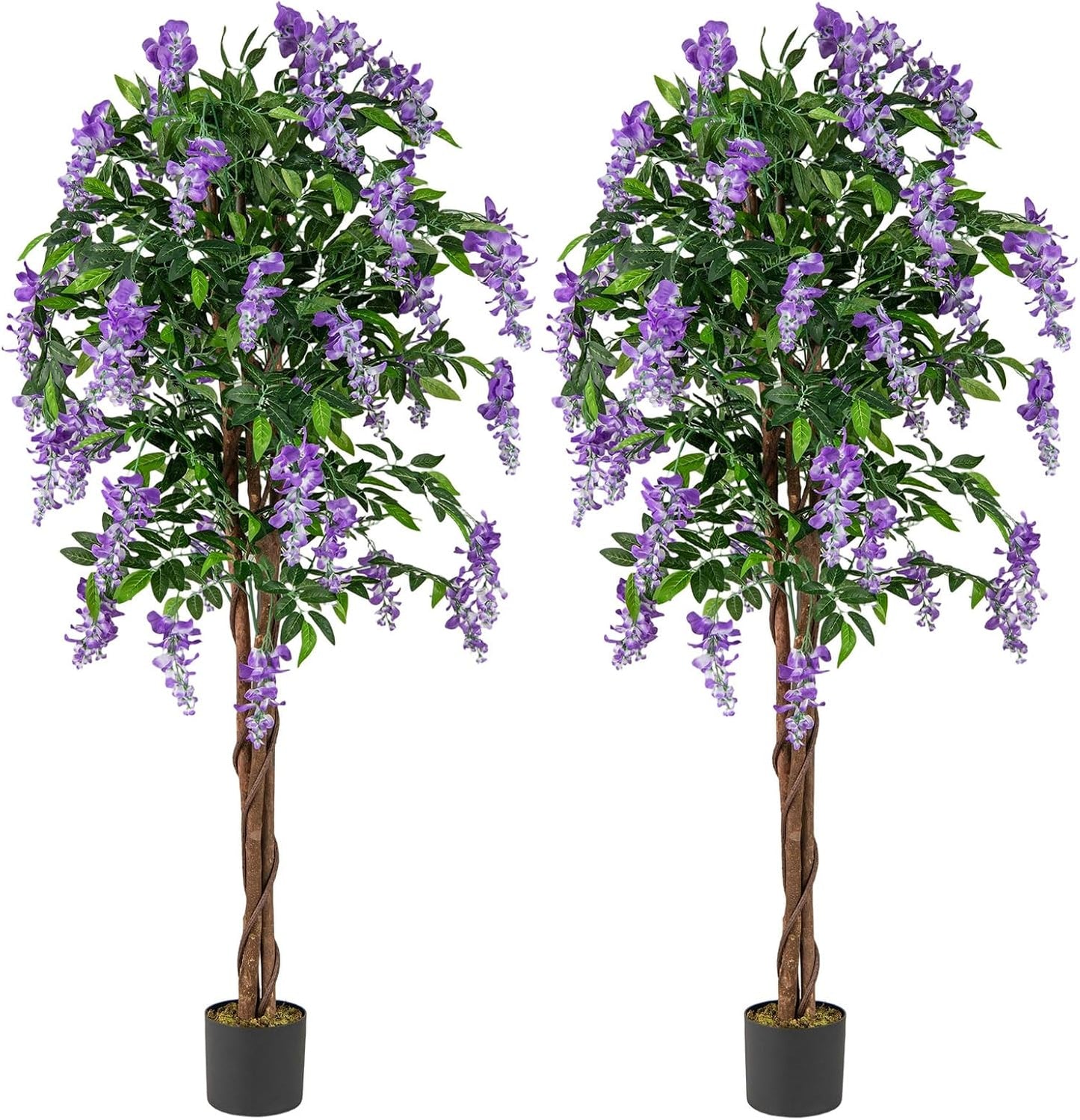 6ft Ficus Artificial Fake Trees for Indoor or Outdoor Décor