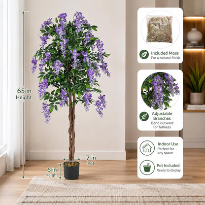 6ft Ficus Artificial Fake Trees for Indoor or Outdoor Décor