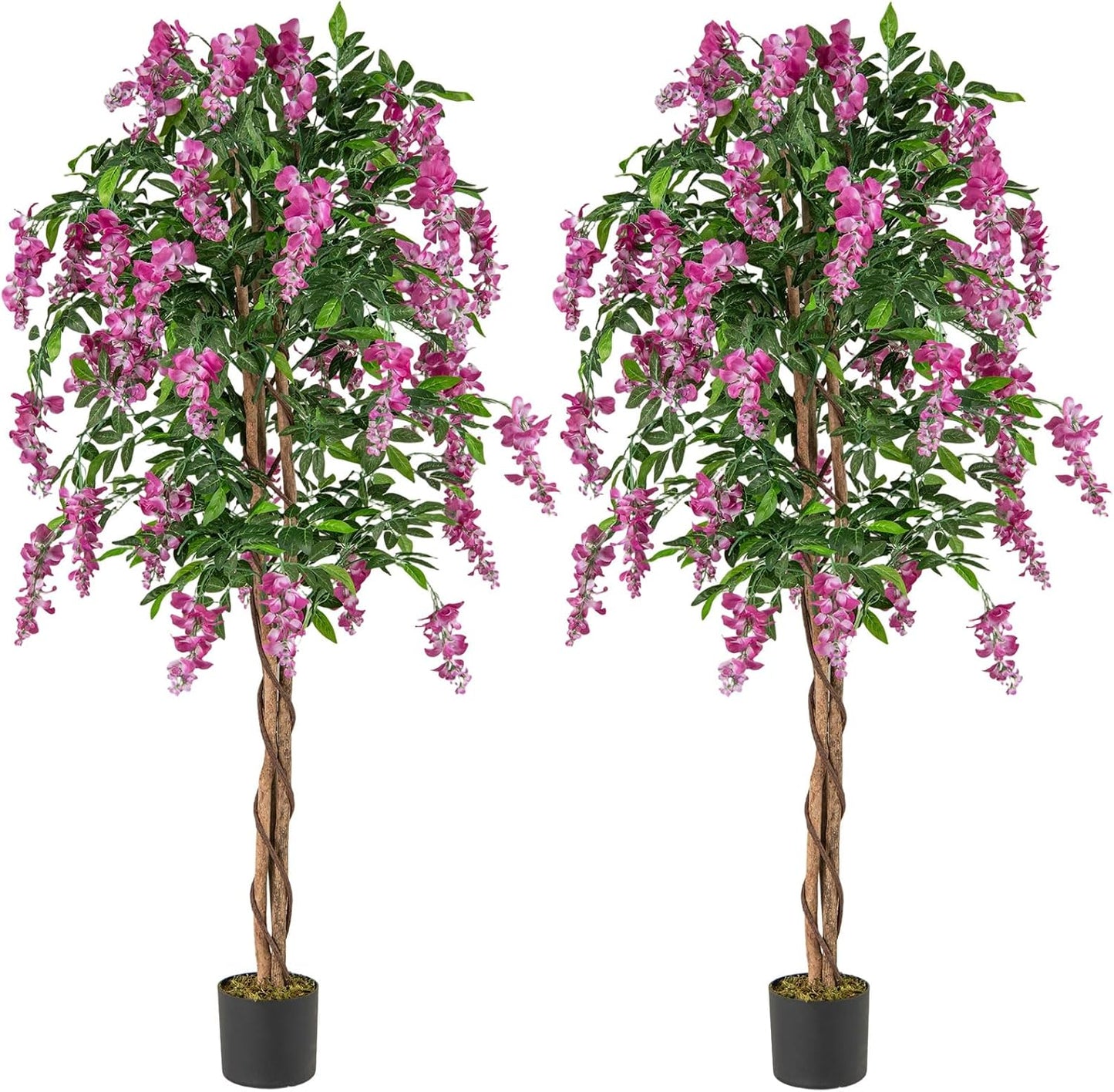 6ft Ficus Artificial Fake Trees for Indoor or Outdoor Décor