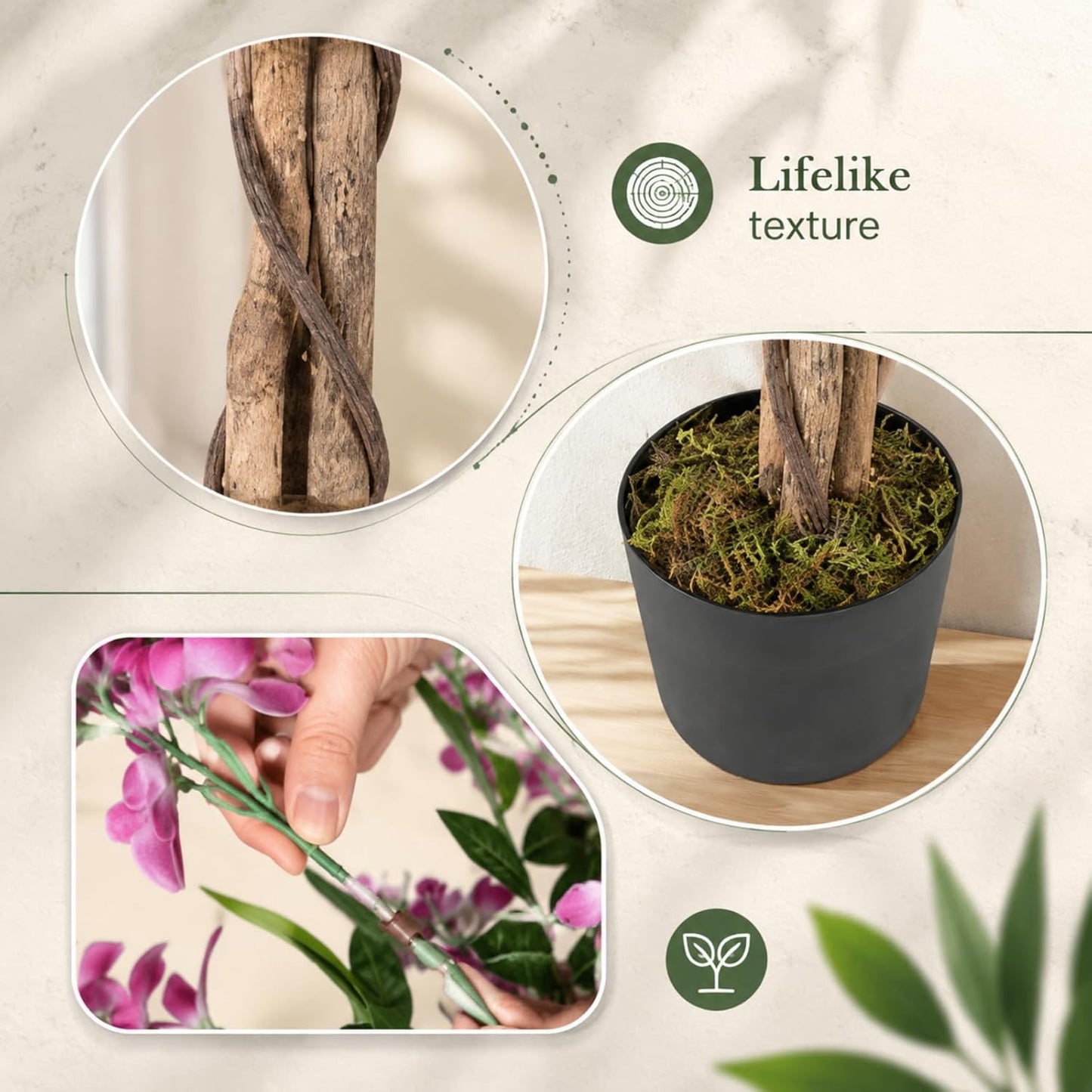 6ft Ficus Artificial Fake Trees for Indoor or Outdoor Décor
