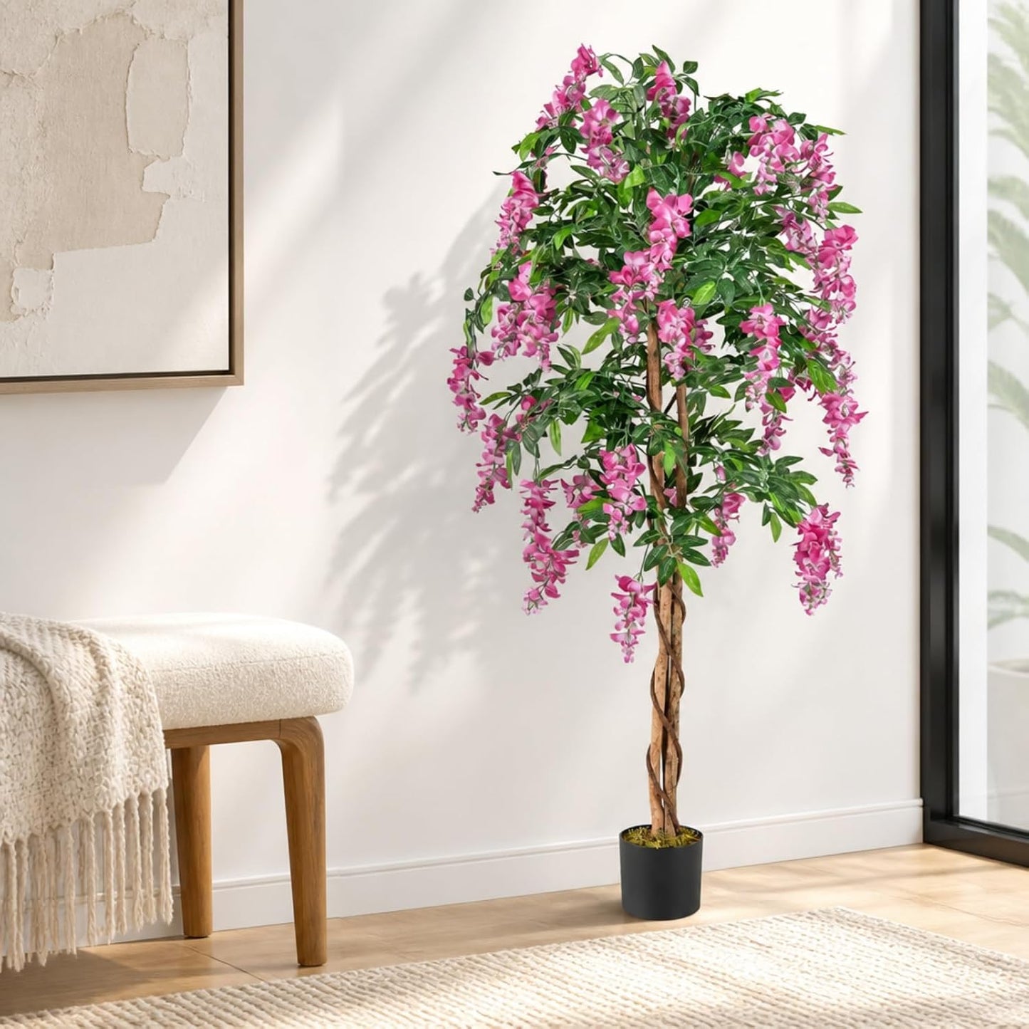 6ft Ficus Artificial Fake Trees for Indoor or Outdoor Décor