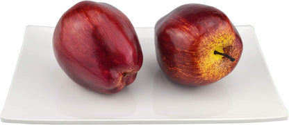 Fake Dark Red Apple Simulation Artificial Lifelike Plastic Red Delicious Apples Set Fake Fruit for Home House Kitchen Wedding Party Decoration Photography (8Pcs)