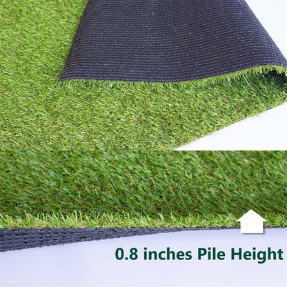 Realistic Artificial Grass Turf, Indoor Outdoor Lawn Landscape Pet Dog Mat Synthetic Thick Fake Grass Rug Carpet for Garden Backyard Balcony,3FT X 10FT
