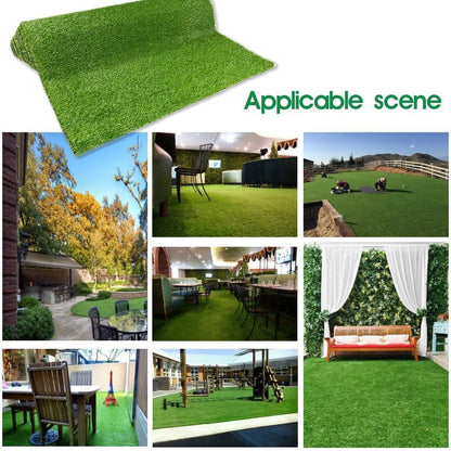 Realistic Artificial Grass Turf, Indoor Outdoor Lawn Landscape Pet Dog Mat Synthetic Thick Fake Grass Rug Carpet for Garden Backyard Balcony,3FT X 10FT