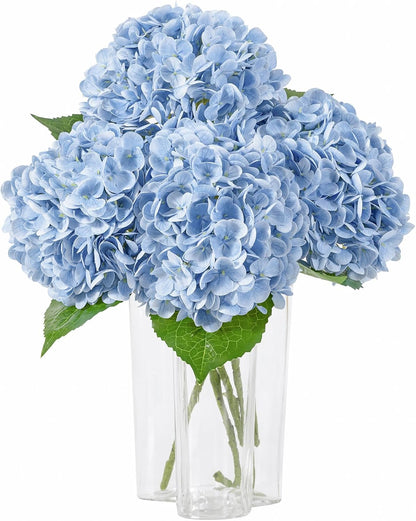 White Artificial Hydrangea Flowers, 4Pcs Real Touch Wedding Stems | Latex Real Touch Hydrangeas Lifelike Hydrangea Flower for Home Wedding Bouquets Centerpieces