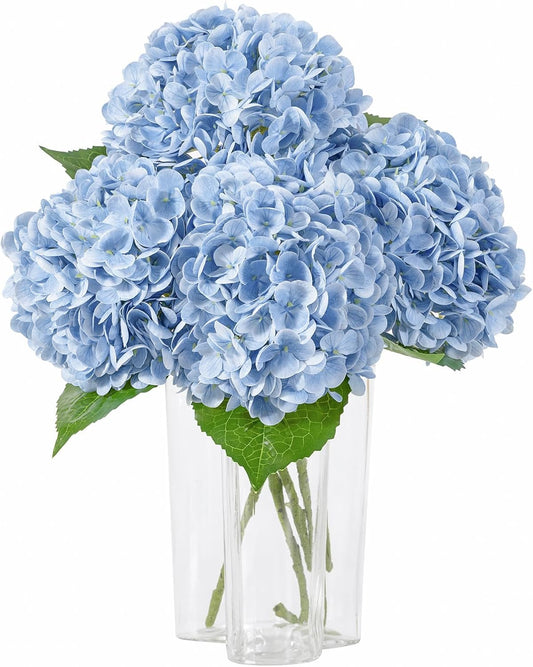 White Artificial Hydrangea Flowers, Real Touch Wedding Stems