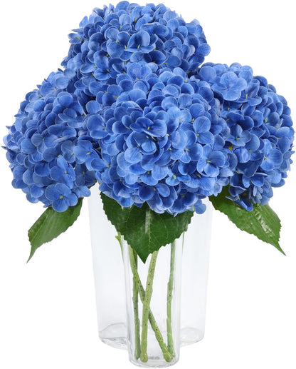 White Artificial Hydrangea Flowers, 4Pcs Real Touch Wedding Stems | Latex Real Touch Hydrangeas Lifelike Hydrangea Flower for Home Wedding Bouquets Centerpieces