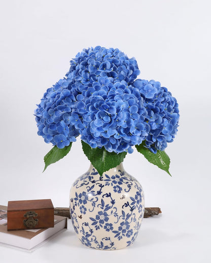 White Artificial Hydrangea Flowers, 4Pcs Real Touch Wedding Stems | Latex Real Touch Hydrangeas Lifelike Hydrangea Flower for Home Wedding Bouquets Centerpieces