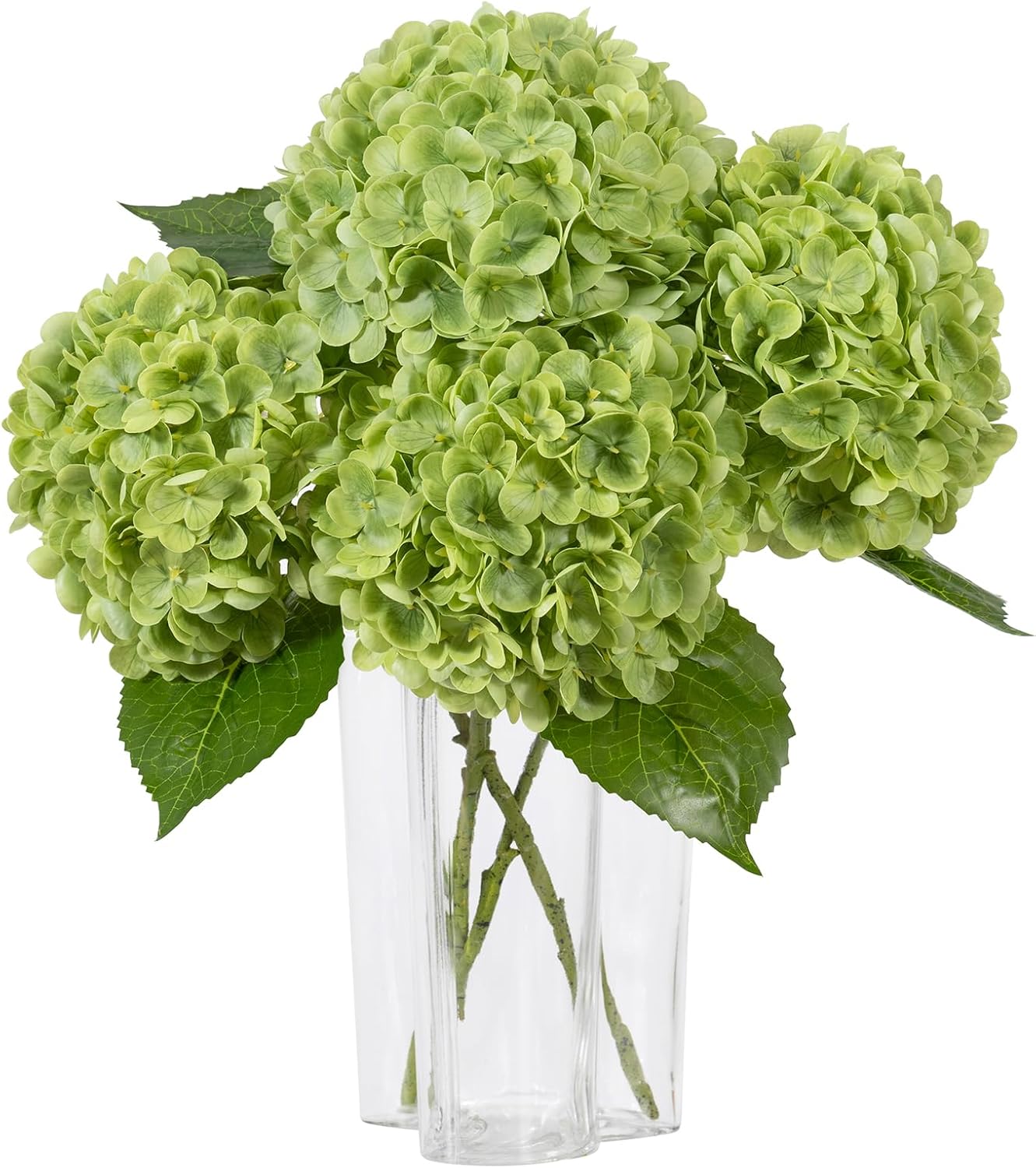 White Artificial Hydrangea Flowers, 4Pcs Real Touch Wedding Stems | Latex Real Touch Hydrangeas Lifelike Hydrangea Flower for Home Wedding Bouquets Centerpieces