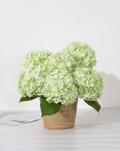 White Artificial Hydrangea Flowers, 4Pcs Real Touch Wedding Stems | Latex Real Touch Hydrangeas Lifelike Hydrangea Flower for Home Wedding Bouquets Centerpieces