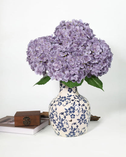 White Artificial Hydrangea Flowers, 4Pcs Real Touch Wedding Stems | Latex Real Touch Hydrangeas Lifelike Hydrangea Flower for Home Wedding Bouquets Centerpieces