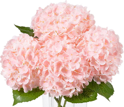 White Artificial Hydrangea Flowers, 4Pcs Real Touch Wedding Stems | Latex Real Touch Hydrangeas Lifelike Hydrangea Flower for Home Wedding Bouquets Centerpieces