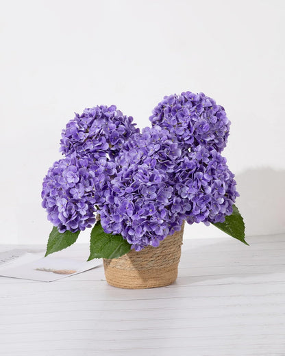 White Artificial Hydrangea Flowers, 4Pcs Real Touch Wedding Stems | Latex Real Touch Hydrangeas Lifelike Hydrangea Flower for Home Wedding Bouquets Centerpieces