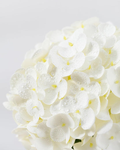 White Artificial Hydrangea Flowers, 4Pcs Real Touch Wedding Stems | Latex Real Touch Hydrangeas Lifelike Hydrangea Flower for Home Wedding Bouquets Centerpieces