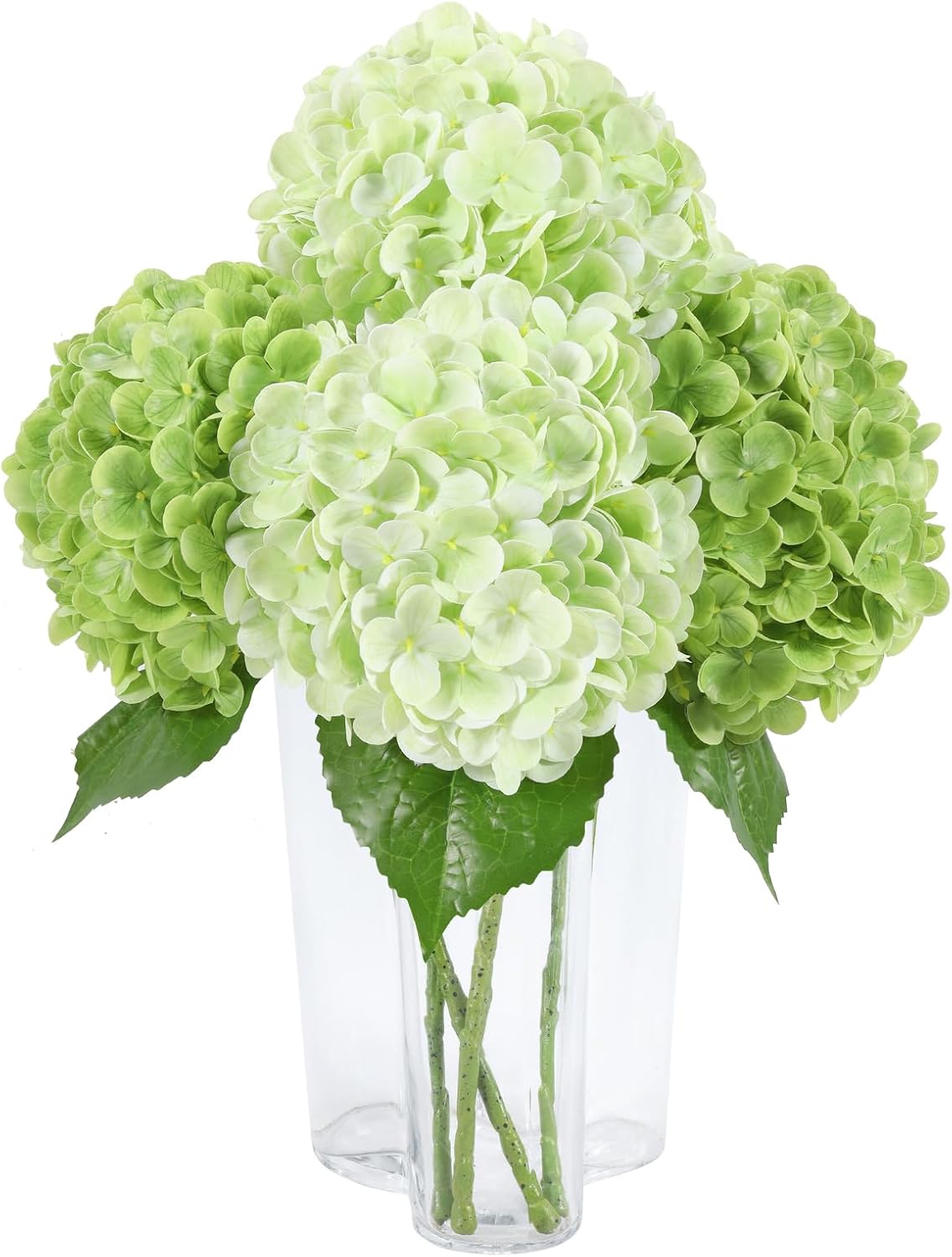 White Artificial Hydrangea Flowers, 4Pcs Real Touch Wedding Stems | Latex Real Touch Hydrangeas Lifelike Hydrangea Flower for Home Wedding Bouquets Centerpieces