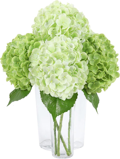 White Artificial Hydrangea Flowers, 4Pcs Real Touch Wedding Stems | Latex Real Touch Hydrangeas Lifelike Hydrangea Flower for Home Wedding Bouquets Centerpieces