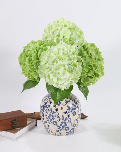 White Artificial Hydrangea Flowers, 4Pcs Real Touch Wedding Stems | Latex Real Touch Hydrangeas Lifelike Hydrangea Flower for Home Wedding Bouquets Centerpieces