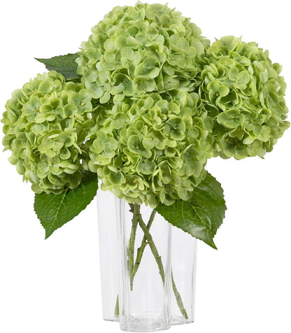 White Artificial Hydrangea Flowers, 4Pcs Real Touch Wedding Stems | Latex Real Touch Hydrangeas Lifelike Hydrangea Flower for Home Wedding Bouquets Centerpieces