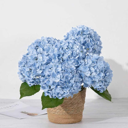 White Artificial Hydrangea Flowers, 4Pcs Real Touch Wedding Stems | Latex Real Touch Hydrangeas Lifelike Hydrangea Flower for Home Wedding Bouquets Centerpieces