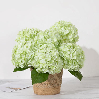 White Artificial Hydrangea Flowers, 4Pcs Real Touch Wedding Stems | Latex Real Touch Hydrangeas Lifelike Hydrangea Flower for Home Wedding Bouquets Centerpieces