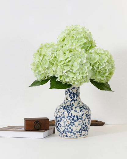 White Artificial Hydrangea Flowers, 4Pcs Real Touch Wedding Stems | Latex Real Touch Hydrangeas Lifelike Hydrangea Flower for Home Wedding Bouquets Centerpieces