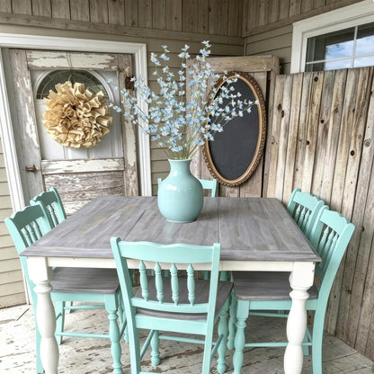 6 Pcs Artificial Forsythia Branches Fake Wildflowers Baby Blue 41" Silk Flowers with Long Stems Faux Spring Flowers for Tall Vase Indoor Home Decor Table Centerpieces Party Wedding Outdoor