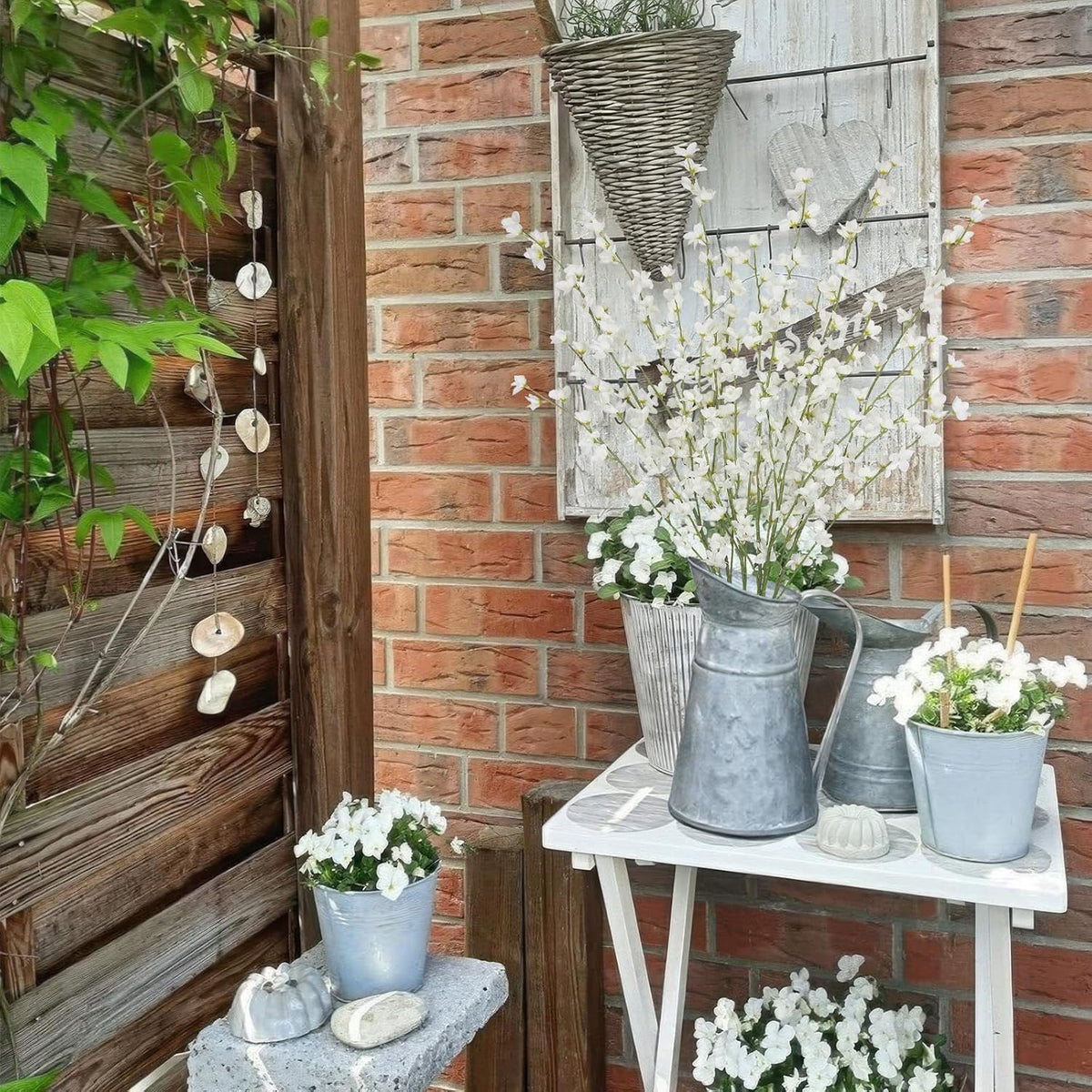 6 Pcs Artificial Forsythia Branches Fake Wildflowers Baby Blue 41" Silk Flowers with Long Stems Faux Spring Flowers for Tall Vase Indoor Home Decor Table Centerpieces Party Wedding Outdoor