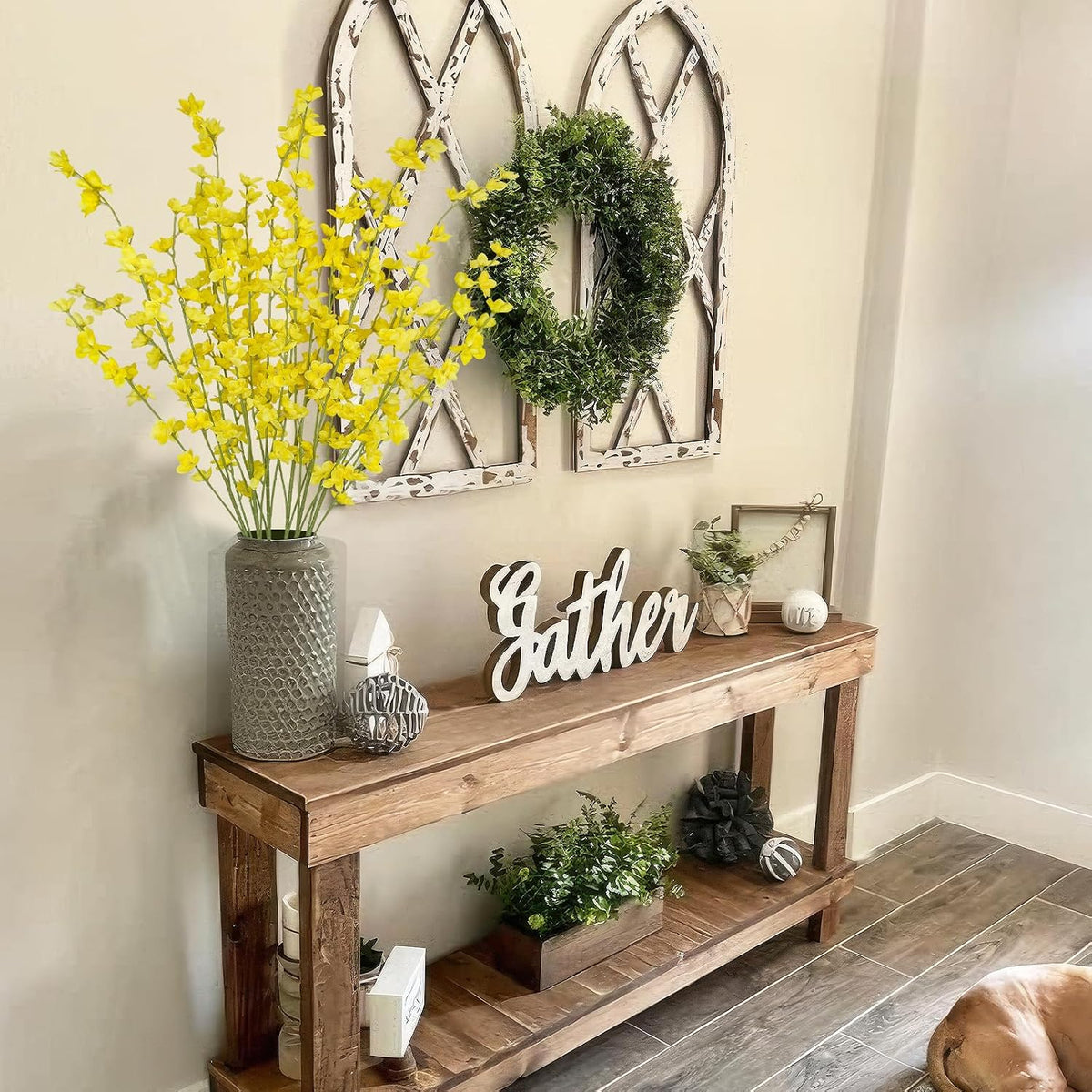 6 Pcs Artificial Forsythia Branches Fake Wildflowers Baby Blue 41" Silk Flowers with Long Stems Faux Spring Flowers for Tall Vase Indoor Home Decor Table Centerpieces Party Wedding Outdoor