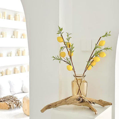 6Pcs Lemon Decor Fake 19" Beautiful Lemons Branch Decoration,Yellow