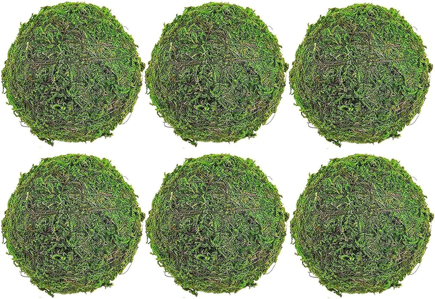 12pcs Moss Balls Decorative Faux Green Dried Artificial Moss Balls for Centerpiece Bowls for Home Garden Wedding Party Decor (2"-Set of 12)