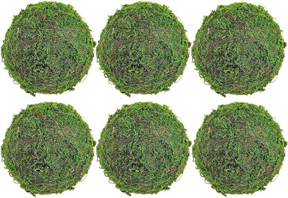 12pcs Moss Balls Decorative Faux Green Dried Artificial Moss Balls for Centerpiece Bowls for Home Garden Wedding Party Decor (2"-Set of 12)