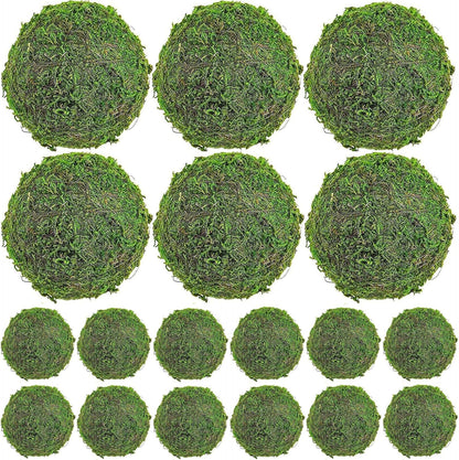 12pcs Moss Balls Decorative Faux Green Dried Artificial Moss Balls for Centerpiece Bowls for Home Garden Wedding Party Decor (2"-Set of 12)