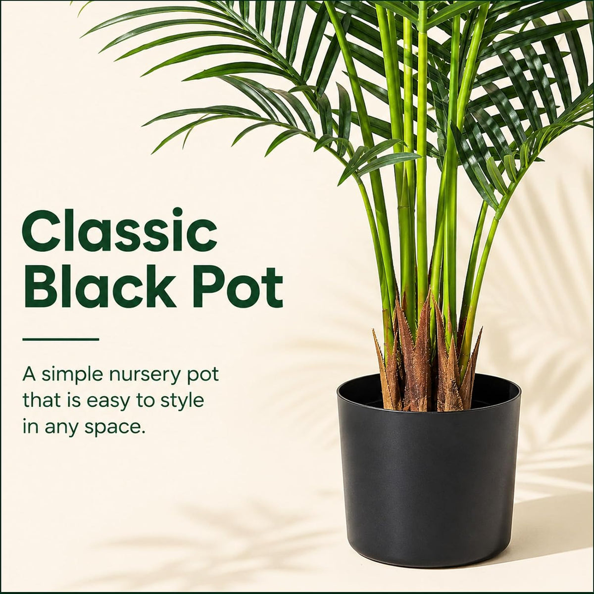 Artificial Palm Tree 6ft Tall Fake Palm Tree Indoor Decor with 18 Leaves and Real Bark Design Faux Tropical Areca Palm Silk Floor Plant in Pot for Home Office Living Room Bedroom Decor 1pcs