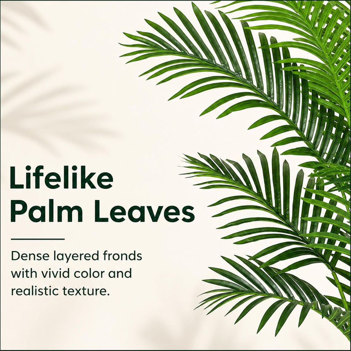 Artificial Palm Tree 6ft Tall Fake Palm Tree Indoor Decor with 18 Leaves and Real Bark Design Faux Tropical Areca Palm Silk Floor Plant in Pot for Home Office Living Room Bedroom Decor 1pcs